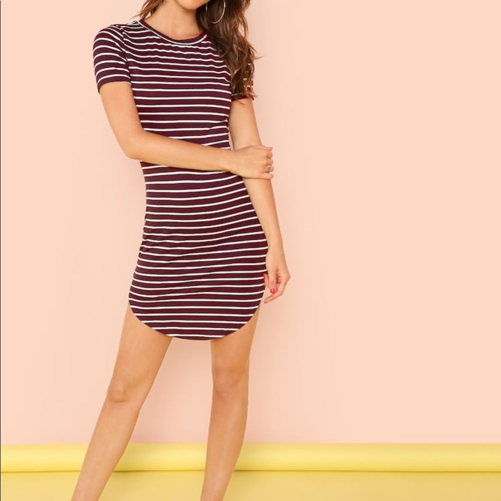 Striped Tee Dress - Picture 6 of 7